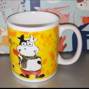 Small Hello Cow Mug Coffee Cup 2.5 in.